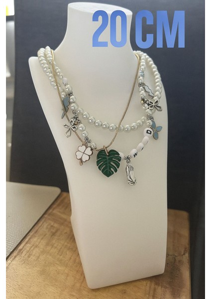 Beyaz Boyun Takı Düzenleyici - Kolye Standı Ve Dekorasyon İçin Şık Tasarım