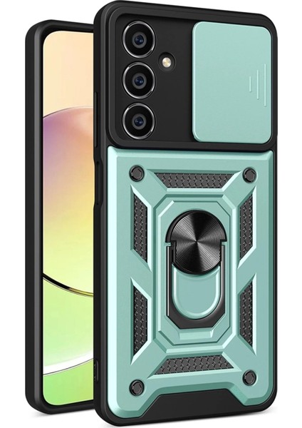 Samsung Galaxy A05 Kılıf Pars Lens Yüzüklü Silikon - Yeşil