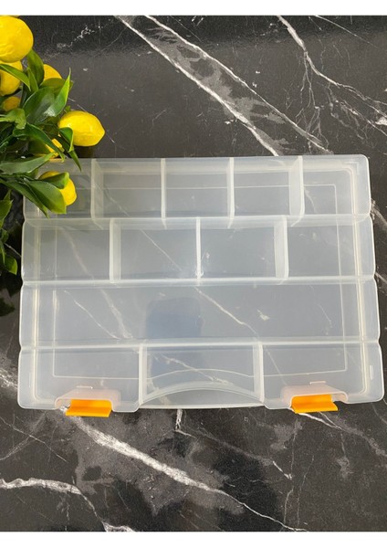Turuncu Şeffaf 13 Bölmeli Takı ve Hobi Organizer Kutusu fiyatları