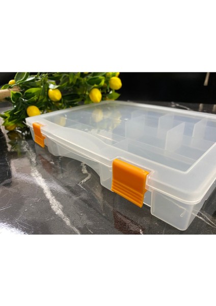 Turuncu Şeffaf 13 Bölmeli Takı ve Hobi Organizer Kutusu indirimleri