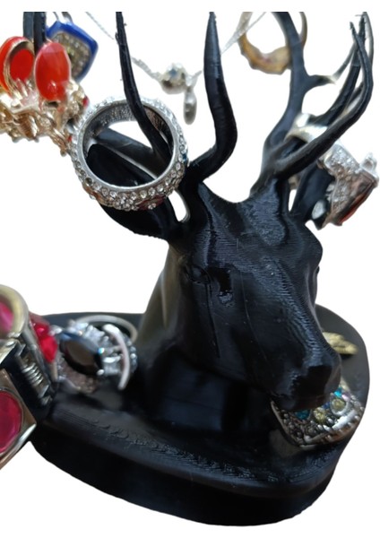 Siyah Geyik Tasarımlı Takı Askısı, Şık ve Kullanışlı Saklama Çözümü indirimleri