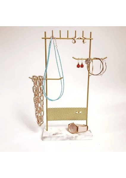 Şık Beyaz Tasarım Detaylı Takı Sergisi, Zarif ve Kullanışlı Dekorasyon Aksesuarı