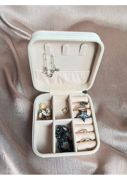 Ekru Mini Seyahat Takı Çantası, Şık ve Kullanışlı Taşımak İçin İdeal Seçim modelleri