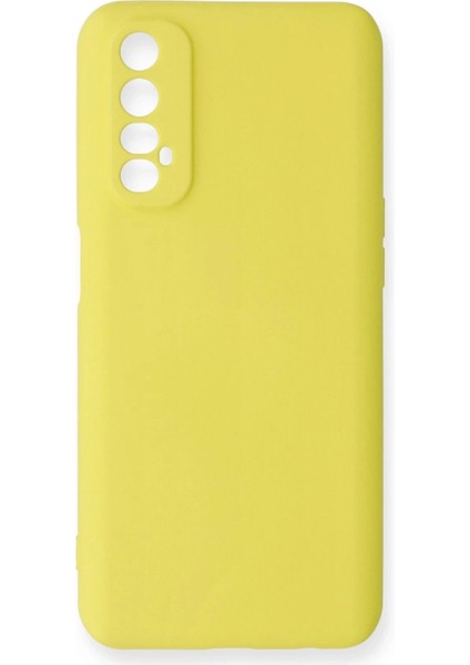 Realme 7 Kılıf Nano Içi Kadife Silikon - Sarı