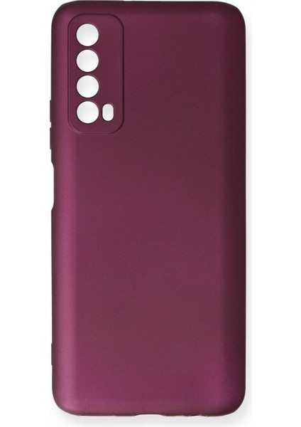 Huawei P Smart 2021 Kılıf First Silikon - Mürdüm