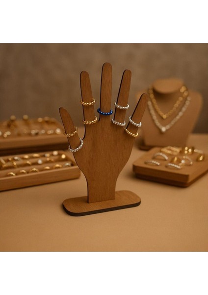 Kahverengi Yüzük Tutucu, Şık Ve Kullanışlı Takı Düzenleme Çözümü