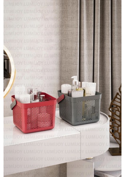 Çok Amaçlı Renkli Kozmetik Ve Banyo Düzenleyici Sepetleri, 5 Litrelik, 2 Adet