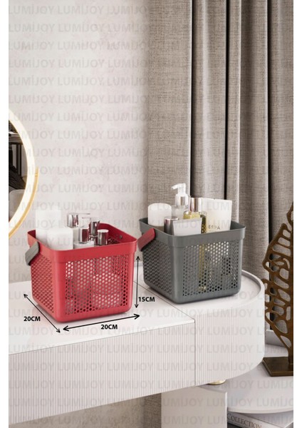 Çok Amaçlı Renkli Kozmetik Ve Banyo Düzenleyici Sepetleri, 5 Litrelik, 2 Adet fiyatları