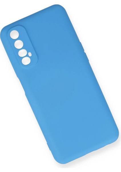 Realme 7 Kılıf Nano Içi Kadife Silikon - Mavi modelleri