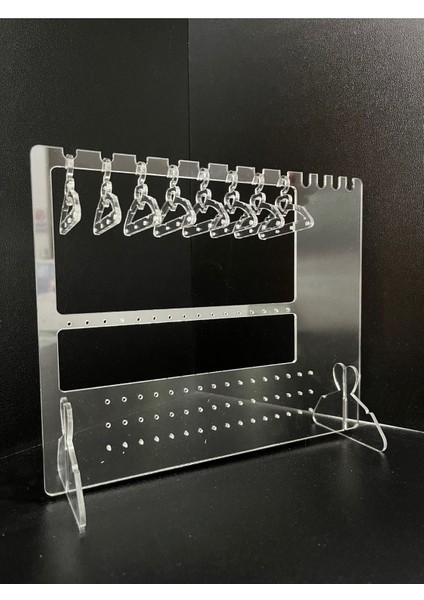 Şeffaf Pleksi Takı Organizeri, Kolye Ve Küpe Standı, Halhal Teşhir, Beyaz Renk fiyatları