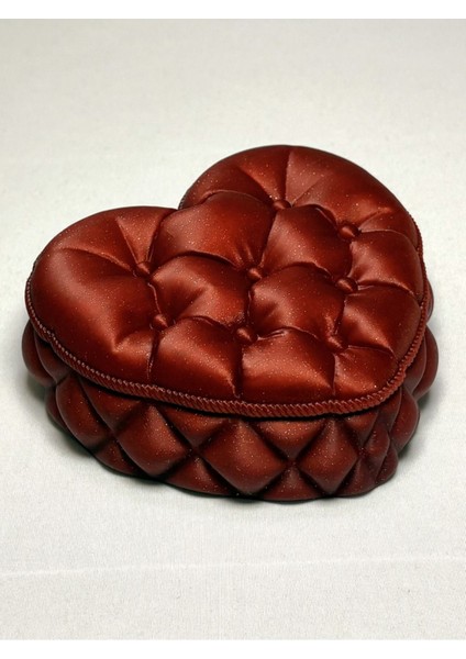 Kırmızı Kalp Desenli Takı Kutusu, Şık ve Kullanışlı Küpe Yüzük Saklama Alanı