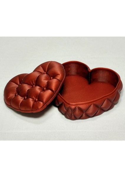 Kırmızı Kalp Desenli Takı Kutusu, Şık ve Kullanışlı Küpe Yüzük Saklama Alanı fiyatları