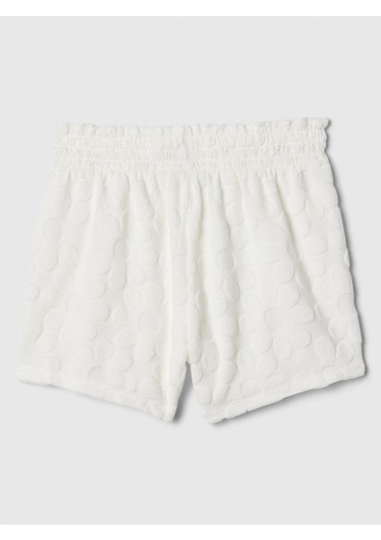 Kız Çocuk Kırık Beyaz Fırfırlı Havlu Kumaş Pull-On Şort fiyatları