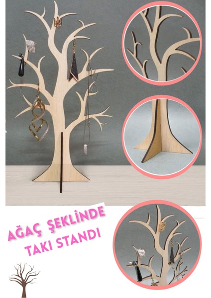 Ağaç Şeklinde Dekoratif Takı Standı, Şık ve İşlevsel Organizer modelleri