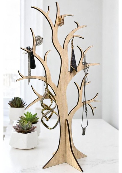 Ağaç Şeklinde Dekoratif Takı Standı, Şık ve İşlevsel Organizer fırsatları