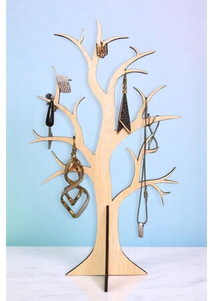 Ağaç Şeklinde Dekoratif Takı Standı, Şık ve İşlevsel Organizer