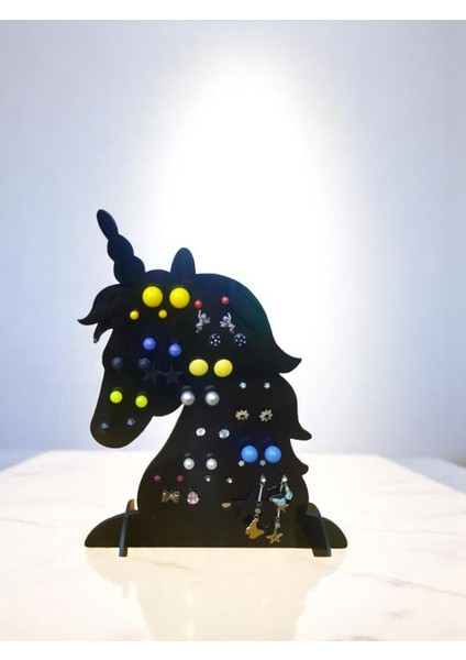 Şık Siyah Küpe Standı, Düzenli ve Güzel Saklama İçin İdeal