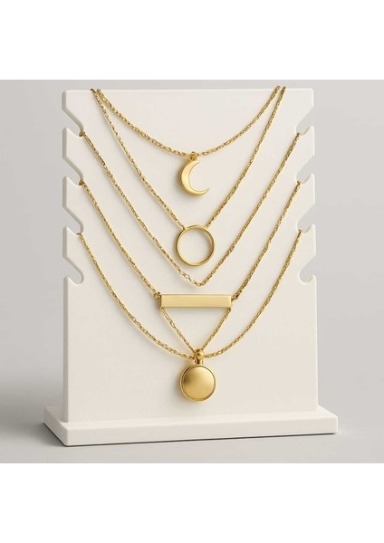 Beyaz 3D Baskı Kolye Askısı Takı Sergileme Standı, Şık ve Kullanışlı Tasarım