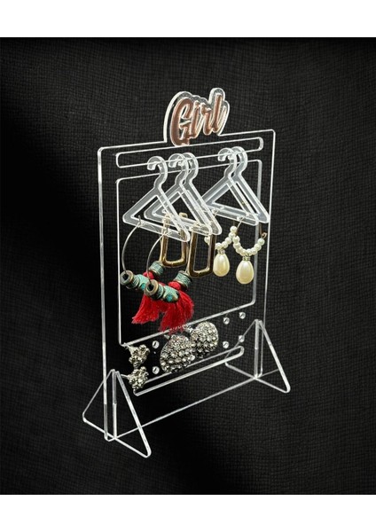 Şeffaf Pleksi Küpe Standı, Şık ve Kullanışlı Ürün, Zarif Tasarım, Ev ve Mağaza Kullanımı