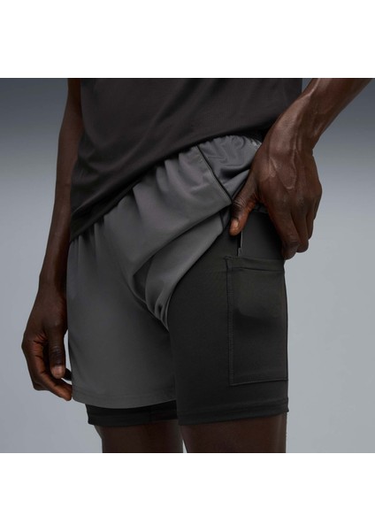 Run Velocity 2in1 Erkek Gri Koşu Şortu.44