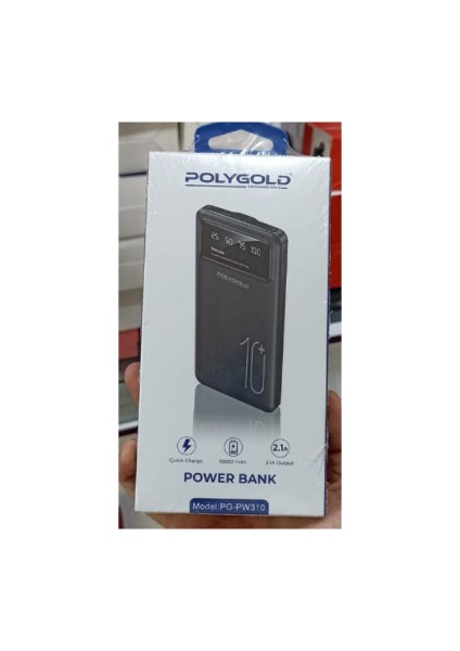 PW310 Orjinal 10.000 Mah Şarj Göstergeli Siyah Taşınabilir Powerbank