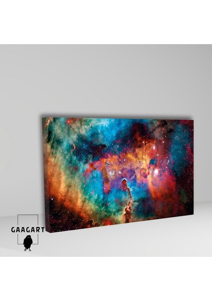 Tekli Yatay Kanvas Duvar Tablosu Uzay Çok Renkli Işıklar ve Yıldızlar fiyatları