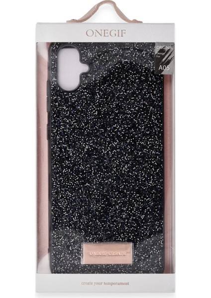 Samsung Galaxy A05 Bright Simli Kapak - Gold modelleri