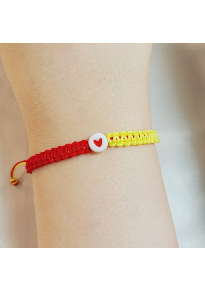 Göztepe Unisex Taraftar Makrome Örgü 2'li Bileklik, Çift Sevgili Arkadaş Bilekliği, Göztepe Kalpli Taraftar Bilekliği, Sarı Kırmızı Göztepe Sevgili Bilekliği fiyatları