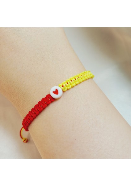 Göztepe Unisex Taraftar Makrome Örgü 2'li Bileklik, Çift Sevgili Arkadaş Bilekliği, Göztepe Kalpli Taraftar Bilekliği, Sarı Kırmızı Göztepe Sevgili Bilekliği fırsatları