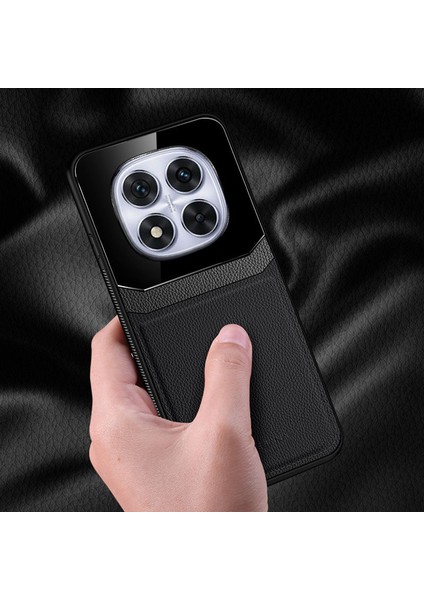 Xiaomi Poco X7 Pro Uyumlu Kılıf Zebana Lens Deri Kılıf Siyah fiyatları