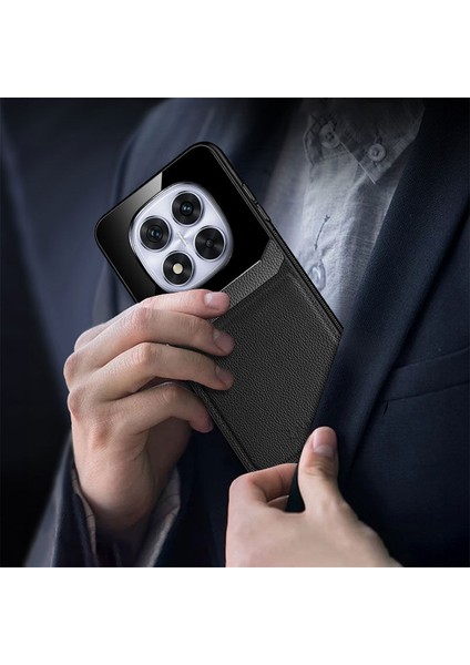 Xiaomi Poco X7 Pro Uyumlu Kılıf Zebana Lens Deri Kılıf Siyah fırsatları