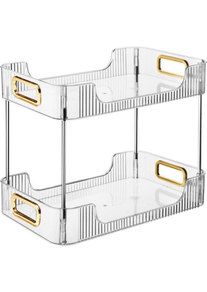 İki Katlı Çok Amaçlı Makyaj ve Takı Düzenleyici Beyaz fiyatları