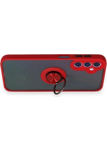 Samsung Galaxy A24 4g Kılıf Montreal Yüzüklü Silikon Kapak - Kırmızı modelleri