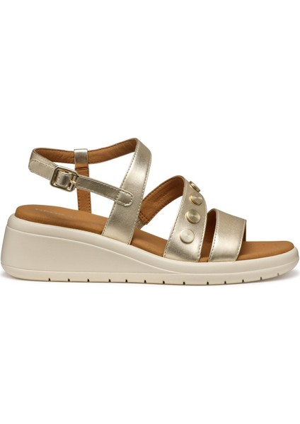 Altın Kadın Sandalet D550EF