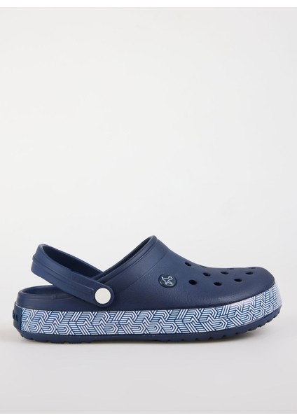 Lacivert-Beyaz Erkek Terlik Inferno