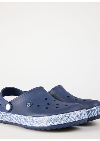 Lacivert-Beyaz Erkek Terlik Inferno