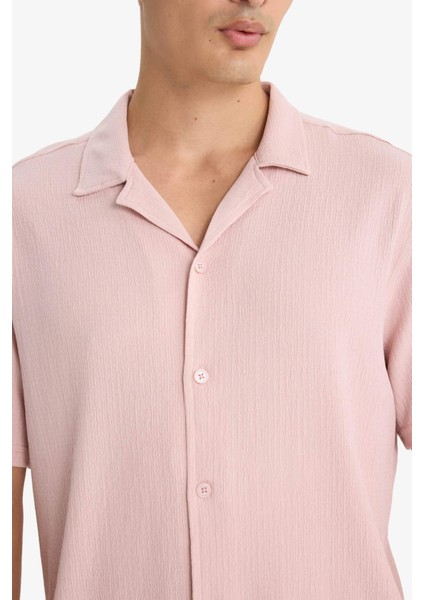 Modern Fit Polo Yaka Penye Kısa Kollu Gömlek C4125AX25SM indirimleri