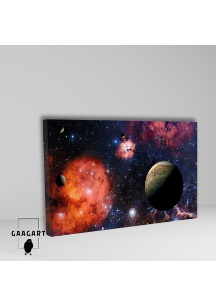 Tekli Yatay Kanvas Duvar Tablosu Uzay Boşluğu Renkli fiyatları