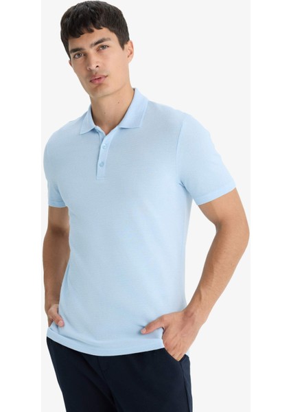 Slim Fit Dar Kesim Polo Yaka Kısa Kollu Pamuklu Modal Karışımlı Basic Düz Tişört M6609AZ25SP modelleri