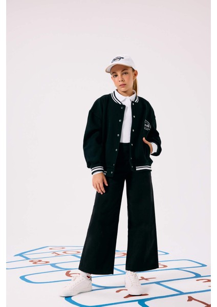 Kız Çocuk Wide Leg Geniş Paça Pamuklu Okul Pantolonu E6188A825AU