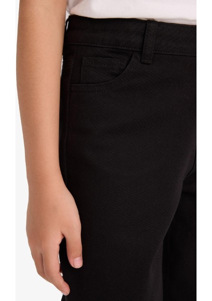 Kız Çocuk Wide Leg Geniş Paça Pamuklu Okul Pantolonu E6188A825AU