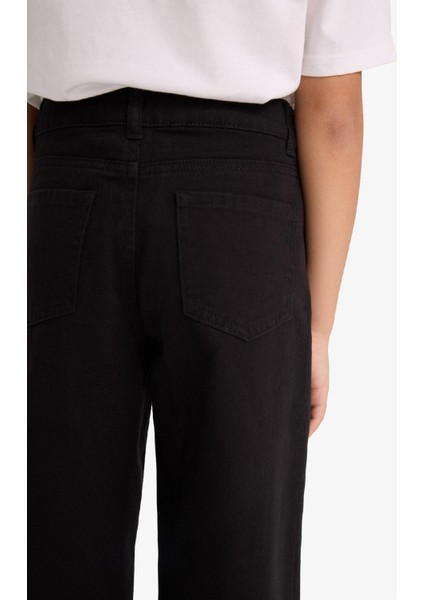 Kız Çocuk Wide Leg Geniş Paça Pamuklu Okul Pantolonu E6188A825AU