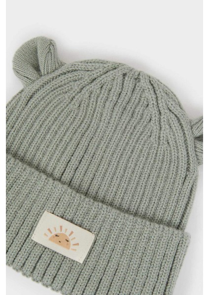 Erkek Bebek Dokuma Etiketli Kulaklı Triko Bere C8595A525WN fiyatları