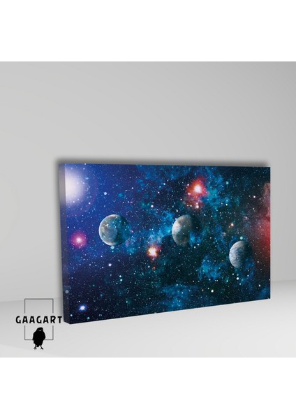 Tekli Yatay Kanvas Duvar Tablosu Uzay Parlak Yıldızlar fiyatları