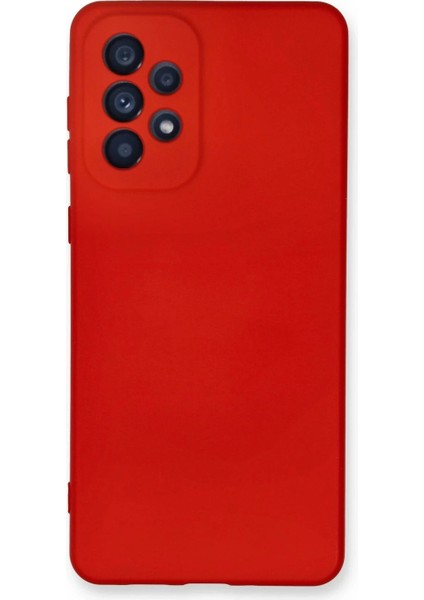 Samsung Galaxy A73 5g Kılıf Nano Içi Kadife Silikon - Kırmızı