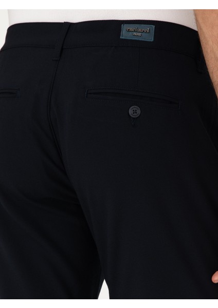 Erkek Lacivert Slim Fit Kanvas Pantolon 50313881-VR033 indirimleri