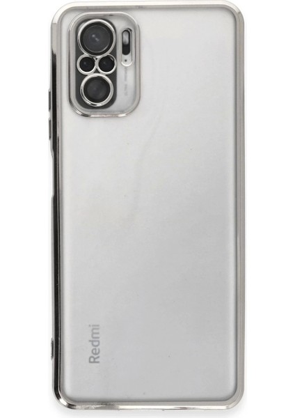 Xiaomi Redmi Note 10 Kılıf Lensli Silikon - Gümüş fiyatları