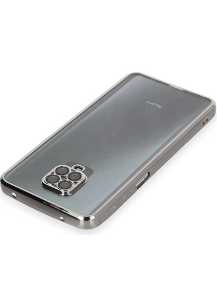 Xiaomi Redmi Note 9 Pro Kılıf Lensli Silikon - Gümüş modelleri