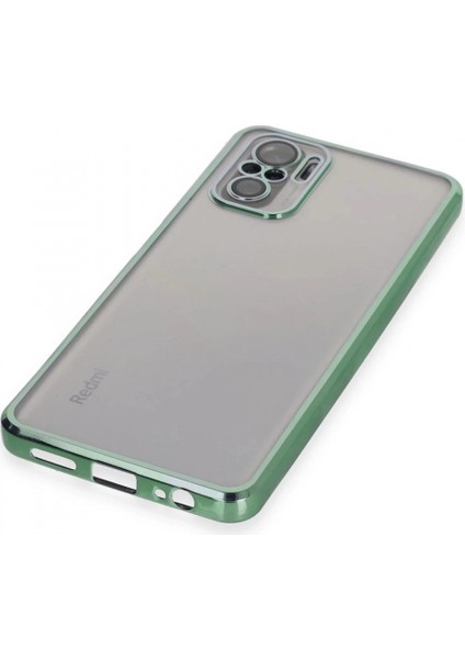 Xiaomi Redmi Note 10 Kılıf Lensli Silikon - Yeşil modelleri