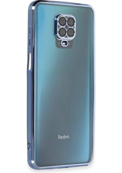 Xiaomi Redmi Note 9 Pro Kılıf Lensli Silikon - Açık Mavi